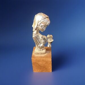 Vintage Pewter Woman Figure - Made in Italy